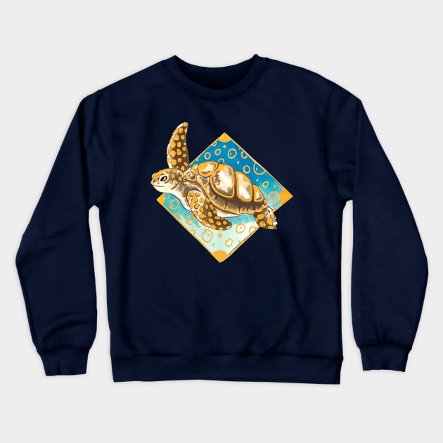 Summer Sea Turtle Crewneck Sweatshirt by Lady Lilac